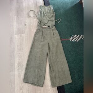 Italian Wide-Leg 2 piece suit